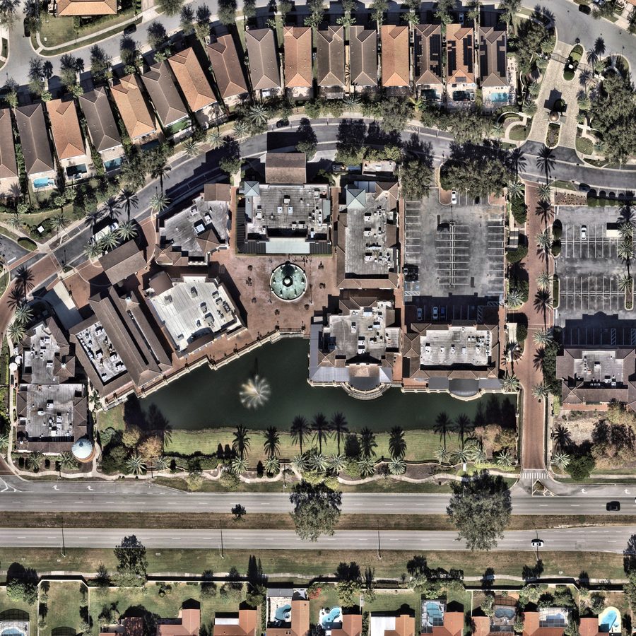 Aerial view before drafting