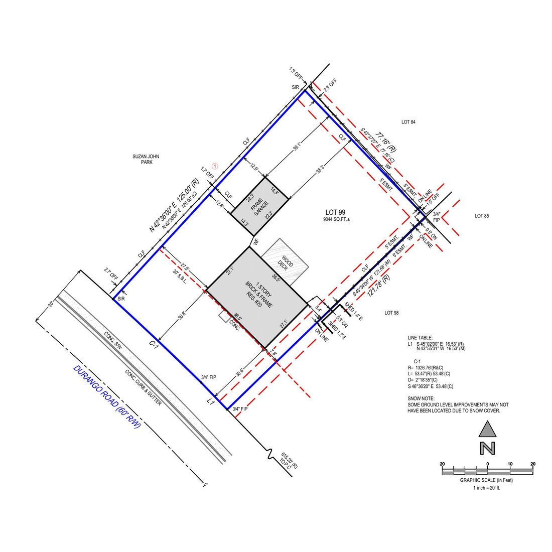 Lot boundary survey